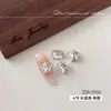 Accesorios de manicura de moda con incrustaciones de diamantes K9 blanco transparente, lujo ligero, ultra brillantes, sin base, bolas de diamantes para manicura de huevo de paloma de azúcar helado hechas a mano