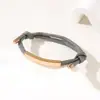Al por mayor al contado transfronterizo Pulsera de doble cordón multicolor Acero inoxidable Color de impresión y grabado Ajustable Atrás Pulsera de doble cordón