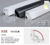 Canal de luz en forma de U de aleación de aluminio LED triangular para perfiles de luz lineal de montaje superficial y empotrado, ranura para tira de luz lineal de techo