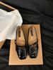 Design francês dedo quadrado dedo preto sapatos de camada única sapatos femininos 2023 novos sapatos de primavera e outono retrô estilo noite commuter