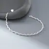 Pulseira Tecida de Prata S925 com Textura de Onda Nalan, Exquisita e Simples, Joia de Design Nicho Estilo Ins S8578