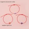 Venta caliente europea y americana diseño original cuerda tejida a mano con forma de corazón de cristal regalo Día de la Madre con tarjeta damas