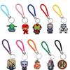 Amazon League of Legends Series Chaveiro de Corda Trançada Criativa temu Chaveiro Pequeno Presente de Couro de Desenho Animado