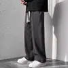 Calça Jeans Preta Masculina, Perna Larga Reta Solta Casual, Marca Tendência Primavera, Tamanho Grande Estilo Coreano Tendência Calça de Pai