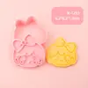 Molde para Galletas de Cumpleaños Simulado de Niño y Niña con Rostro de Muñeca, Cortador de Fondant Tipo Prensa, Molde de Horneado 3D