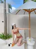 Biquíni Maiô Tailandês Feminino Conjunto Dividido de Três Peças Controle de Barriga Emagrecimento Push-Up Seios Pequenos Estilo Coreano Ins Fonte Termal