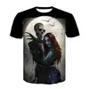 Comercio exterior transfronterizo verano 2022 nuevo Halloween digital impresión 3D camiseta de manga corta para niños venta directa de fábrica