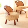 Cadeira de vime Tatami Sentado Pier Home Sala de Estar Cadeira Chá Cerimônia Cadeira Baixa Preguiçosa Cadeira de Rattan Pastoral Tecida Cadeira de encosto