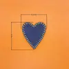 Tela de Cuadros Rayados Sencilla Parche de Corazón Bordado por Computadora Accesorios para Ropa Bolsas Decoración Material DIY Parche Parche