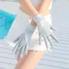 Guantes de Protección Solar para Mujer, Estilo Delgado de Seda de Hielo de Verano, Anti-UV, Sin Dedos, Compatibles con Pantalla Táctil, Antideslizantes, para Conducir y Montar Vehículos Eléctricos