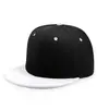 Gorra de Hip-Hop de Seis Paneles con Visera Plana, Bloques de Color Transfronterizos, Estilo Americano, para Hombres y Mujeres, Gorra de Béisbol de Hip-Hop Lisa de Color Sólido con Visera Plana, Unisex