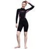 Traje de Buceo Dive&Sail para Hombre de 1.5 mm de una Pieza con Mangas Largas, Shorts de Buceo, Traje de Baño Engrosado Cálido para Surf y Snorkel para Mujer