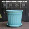 Vaso de Flores de Plástico de Alto Valor Estilo Europeu Romano Imperial Resina Imitação Cerâmica Vaso de Flores Padrão Vertical Mesa Varanda Redondo Espessado