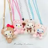 Muñeca de Peluche de Dibujos Animados Linda Sanrio Kuromi Clip Trasero para Teléfono Móvil Colgante de Bolso Cruzado Venta al por Mayor