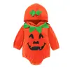 Mono de Halloween con Mangas Largas de Diablo y Calabaza Estilo Europeo y Americano Harem para Niños Exclusivo Transfronterizo Estilo Festivo Traje de Gateo