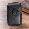 Cinturón de cuero PU para hombre, bolsa para teléfono móvil, riñonera, doble capa, para hombres de mediana edad y mayores, monedero de trabajo, venta al por mayor de fábrica