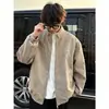 Chaqueta de cuero PU estilo americano con remaches para hombre, diseño de moda de alta costura para otoño 2026, abrigo elegante y genial con cuello alto