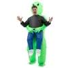 Fato Insuflável de Alien Ciclista Mais Vendido da Amazon Roupa para Festa de Halloween Fantasia de Mascote para Performance Divertida em Festas