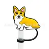 Nuevo protector de pajita de cachorro de dibujos animados tapa de pajita de 10 MM tapón de polvo de silicona decoración de pajita de fiesta de dibujos animados linda cruz