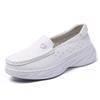 Zapatos de Enfermera Personalizados para Mujer, Suela Suave, Transpirables, No Cansan, Piel Genuina, Blancos, Cómodos, Suela Plana, Antideslizantes, Zapatos de Trabajo para Hospital al por Mayor