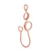 Piercing tricíclico creativo en forma de S de metal dorado rosa, joyería para piercing corporal, piercing facial transfronterizo, clip para nariz
