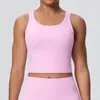 Novo Top de Yoga Escovado Transfronteiriço com Bojo Sutiã Fitness Costas Bonitas Sutiã Esportivo Colete à Prova de Choque Roupa Externa