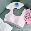 Ropa Interior para Niñas Periodo de Desarrollo Estampado Anti-Exposición Espalda Bonita Taza Fija Transpirable Taza de Papel Sin Aro de Acero Chaleco Deportivo