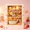 Nuevo Marco de Fotos 3D de Madera Decoración de Escena en Miniatura Adorno Múltiples Capas Mundo de Cabaña Suministro Directo de Fábrica