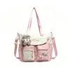 Bolso de Hombro Individual de Gran Capacidad con Bloques de Color Nuevo Lindo Bolso de Mano Suave para Chicas Jóvenes Bolso Cruzado Bolso de Tutoría de Alto Valor para Estudiantes