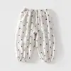 Pantalones Largos Finos de Bebé para Verano 2026 Dibujos Animados con Puño Pantalones Repelentes de Mosquitos Unisex para Bebé Casual Cómodos Ropa de Casa para Exteriores