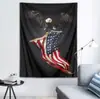 Tapeçaria Bandeira Águia-careca-americana Banner com Tema Patriótico Americano Decoração de Parede para Sala de Estar Quarto Tecido de Fundo