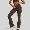 2026 Pantalones de Yoga de Rayas de Durazno Acampanados de Cintura Alta Levanta Glúteos Adelgazantes Tacto Nude Verano Transfronterizos de Alta Elasticidad Finos para Mujer