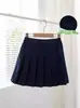 Falda Blanca para Niñas de Primavera y Otoño Estilo Coreano Cintura Alta Falda Plisada Elástica Estilo Universitario Nuevo Estilo Niña