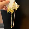 Grampo de Cabelo Cauda Vermelha com Franja Placa de Franja Cabelo Borboleta Franja Estilo Fada Decoração de Metal Presilha de Cabelo Presilha de Casamento Acessórios de Cabelo Pega Cabelo