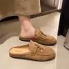 Mules casuales cómodos de punta cerrada sin cordones para mujer, nuevos mules de otoño 2026 para uso exterior