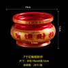 Queimador de Incenso Cerâmico Dourado Vermelho Areia Dourada para Uso Doméstico, Porta-Incensos Cerâmico Atrator de Riqueza para Interior, Queimador de Incenso de Lótus, Artigos Budistas