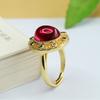 Anillo de Rubí Cultivado Ai Yu Anillo de Corindón Rojo Anillo Estilo Corte Mayorista de Fábrica Dropshipping S4011802