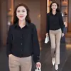 Camisa de Manga Larga para Mujer 2026 Primavera y Otoño Nuevo Estilo Adelgazante y Elegante Top Casual con un Diseño Elegante y Sencillo Camisa de Moda