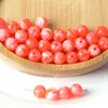 Cuentas redondas acrílicas de dos tonos degradados de 8-18 mm con agujeros rectos, cuentas sueltas para bisutería DIY, cadenas de teléfono y accesorios para pulseras