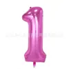 Papel de Aluminio Rojo Rosa Números 3D 0123456789 Fiesta de Cumpleaños Decoración Festiva Globos de Números Grandes