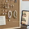 Tablero de Exhibición de Collares de Madera Retro Colgante de Pared Xiuhe Marco Colgante para Joyería de Cabeza Pendientes Almacenamiento de Pendientes Puesto de Exhibición