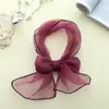 Bufanda Transparente Artística Estilo Coreano Dongdaemun para Primavera y Verano para Mujer Corbata de Lazo Bufanda Decorativa Multifuncional para Salida de Primavera Diadema para el Cabello