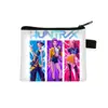 Grupo de Chicas Cazadoras de Demonios K-Pop Cartera Corta de Poliéster Diseño Simple Cartera con Estampado de Anime Portatarjetas para Monedas y Tarjetas Portátil