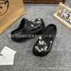 Sapatos Croc Decorados com Corrente Fofa Destacável Conjunto de Diamante Borboleta Corrente Acessórios Populares do Xiaohongshu Sapato Croc Fivela de Sapato