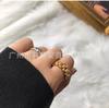 Reloj Europeo y Americano de Acero de Titanio Chapado en Oro de 18 Quilates de Nicho con Anillo Cadena Elegante de Moda Mismo Anillo R204076