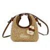 Bolsos de Felpa Populares de Nicho de Este Año Bolsos para Mujer 2025 Invierno Nuevo Estilo Dulce Bolso de Hombro Bolso Cruzado de Moda