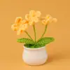 Planta em Vaso Girassol de Lã Acabada, Flor Artificial Lírio-do-Vale, Decoração de Mesa Tulipa, Presente de Dia dos Namorados para Professores e Colegas