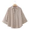 Aliexpress Ropa Europea y Americana para Mujer al por Mayor Transfronteriza 2025 Nueva de Principios de Primavera Casual Cómoda Camisa de Mangas Anchas con Cuello
