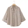 Comercio Exterior Al Por Mayor Verano Nuevo Estilo Europeo y Americano Mezclilla Manga Ancha Cuello en V Elegante Camisa 8741054