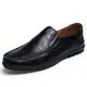 Sapatos Masculinos de Fronteira Primavera 2024 Sapatos de Gorro Sapatos Masculinos Business Casual Slip-On Sapatos de Couro Britânicos Sapatos Macios para Dirigir